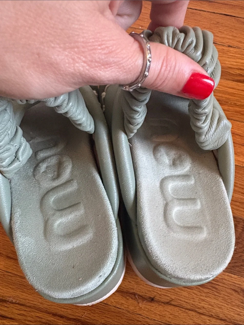 Free People Mou Gigi Platform Embroidered Sandals 36